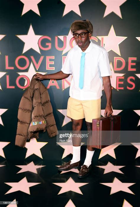 Tyler, the Creator arrives at Gucci Love Parade on November 02, 